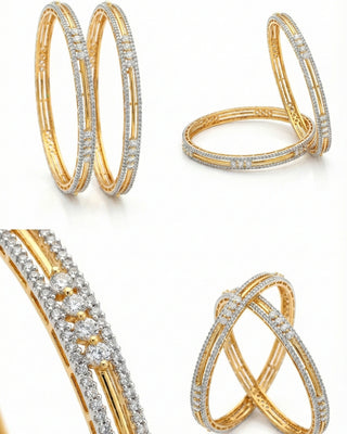 Premium Quality Light Weight Party AD Bangles - Vandana