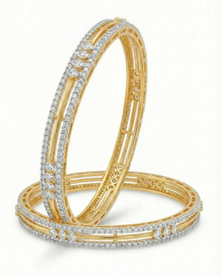 Premium Quality Light Weight Party AD Bangles - Vandana
