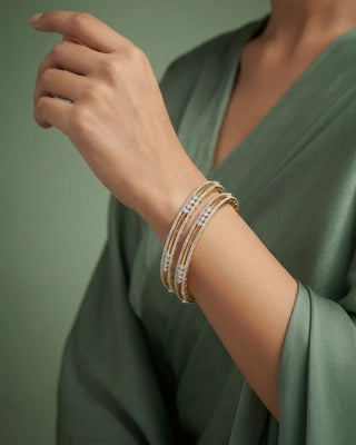 Premium Quality Light Weight Party AD Bangles - Vandana