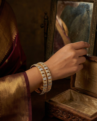 Vanya Bangles - AD Bangles | Side Angle View | Buy Online India | Zevarly