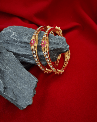 Wamika AD Bangles - AD Bangles | Side Angle View | Buy Online India | Zevarly