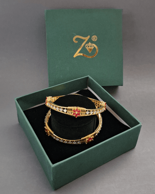 Wamika AD Bangles - AD Bangles | Side Angle View | Buy Online India | Zevarly