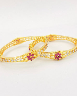 Wamika AD Bangles - AD Bangles | Side Angle View | Buy Online India | Zevarly