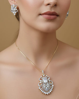 Zevarly Myra Blossom Luster Pendant Set