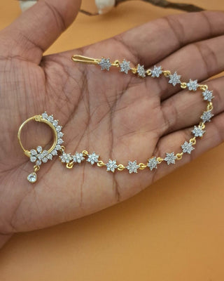 Zevarly Anandi Adorable Nose Nath With Taana