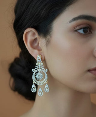 Zevarly Manya incredible AD Earrings