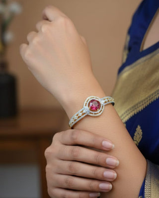 Zevarly Jeevika Red Appealing Openable AD Bracelet