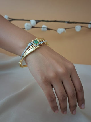 Zevarly Lisa Top Class AD Gold Plated Bracelet