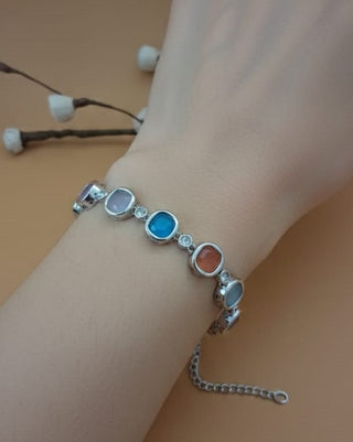 Zevarly Alice Artful Multicolor AD Bracelet