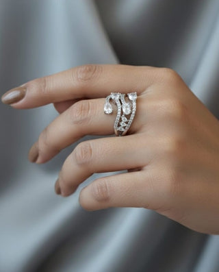 Zevarly Palak Remarkable Cocktail Ring