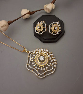 Zevarly Trisha Graceful AD Pendant Set