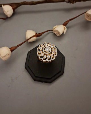 Zevarly Designer Floral Cocktail Ring