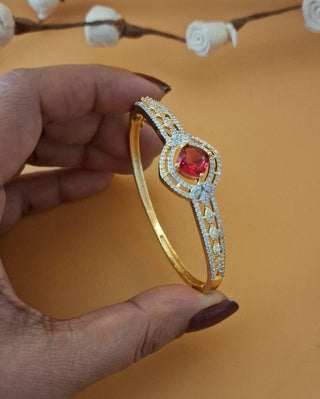 Zevarly Jeevika Red Appealing Openable AD Bracelet