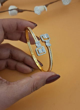 Zevarly Sadhna Simply Free size AD Bracelet