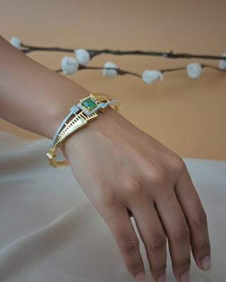 Zevarly Lisa Top Class AD Gold Plated Bracelet
