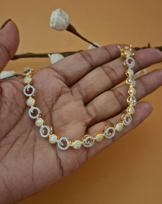 Zevarly Lily Flawless Free size CZ Bracelet