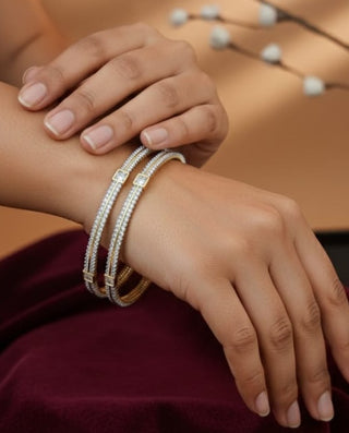 Zevarly Jiyana Cubic Zircona Bangles