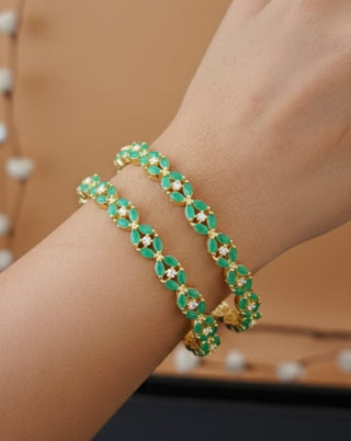 Zevarly Kaashvi Colourful Stones Bangles