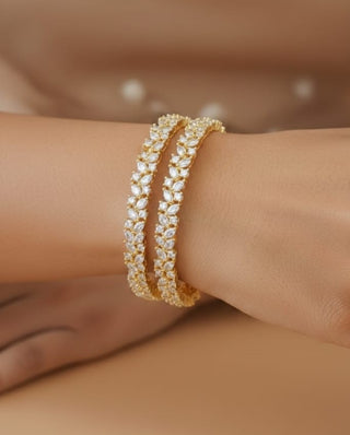 Zevarly Dakshya Floral AD Bangles