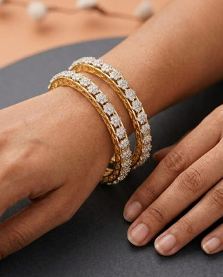 Zevarly Sakshi American Diamond Bangles
