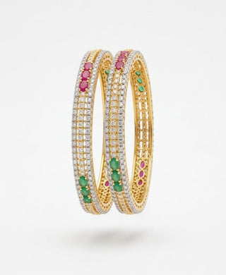 Zevarly Bhagyalaxmi Multi Colour AD Bangles