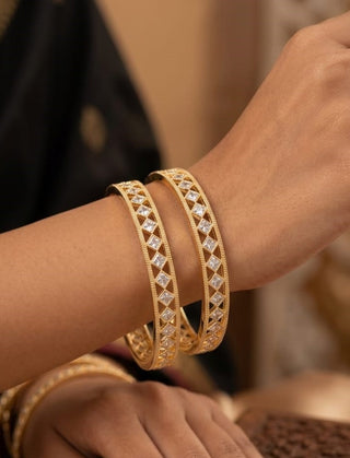 Zevarly Sravya Stylish Ad Pair Bangles