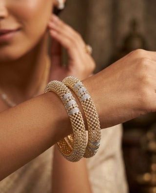 Zevarly Bandini SwissNet Cubic Zircon Bangles