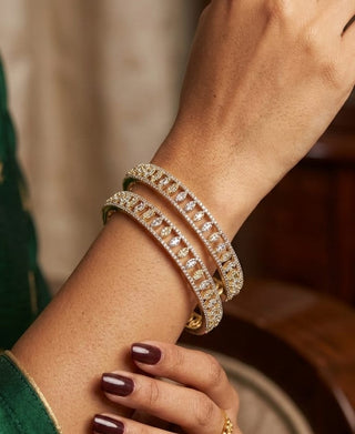 Zevarly Shalvika American Diamond Bangles