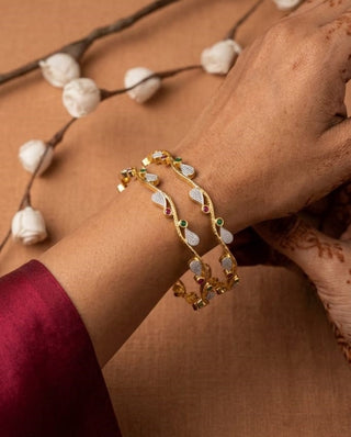 Zevarly Biniana Fashionable AD Bangles