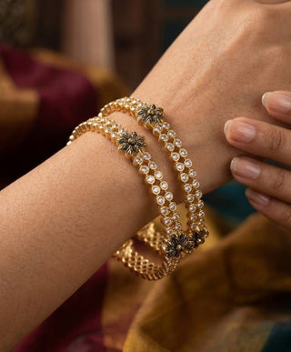 Zevarly Flower Bangles