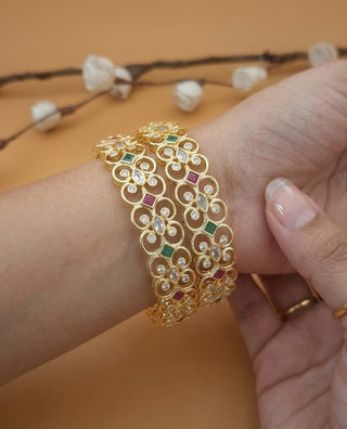 Zevarly Lakshya Cubic Zirconia Bangles