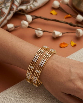 Zevarly Indrani American Diamond Bangles