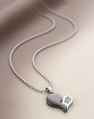 Zevarly Eternal Love Silver Rhodium Locket