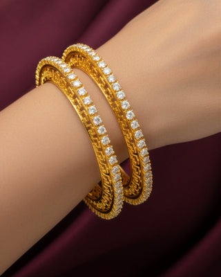 Zevarly Sagarika Cubic Zirconia Bangles