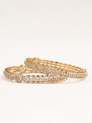 Yashika Designer Kada - AD Bangles | Side Angle View | Buy Online India | Zevarly