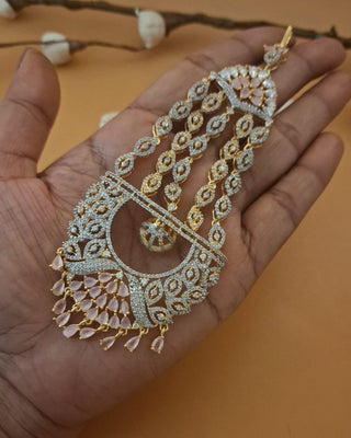 Zeb Marvelous Passa - AD Necklace Set | Full Set View | Buy Online India | Zevarly