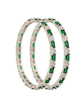 Zevarly Ambika Precious Silver Plated Bangles