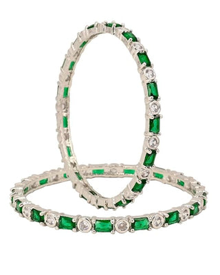 Zevarly Ambika Precious Silver Plated Bangles