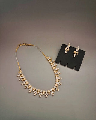 Zevarly Gauri Gold-Silver Plated Necklace Set