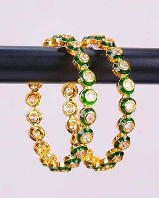 Zevarly Khushi American Diamond Bangles