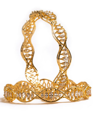 Zevarly Lovely American Diamond Bangles