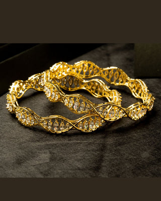 Zevarly Lovely American Diamond Bangles