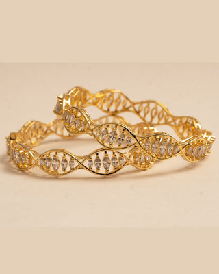 Zevarly Lovely American Diamond Bangles