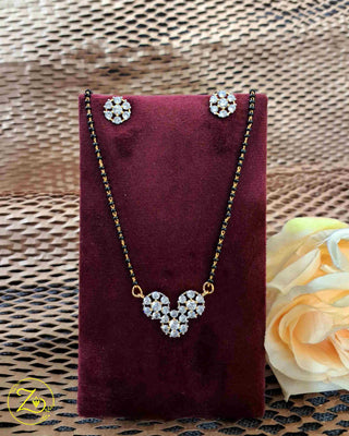 MUGDHA TRADITIONAL TWO HOOK MANGALSUTRA - Zevarly