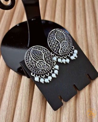 Zevarly Priya Ethinic Oxidized Earrings
