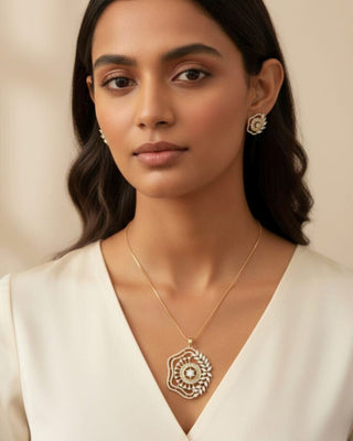 Zevarly Trisha Graceful AD Pendant Set