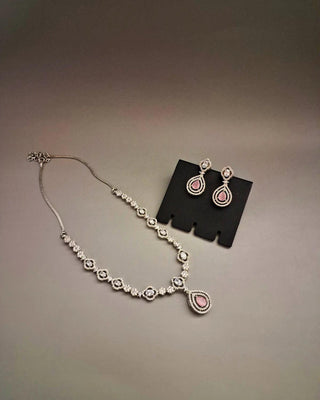 Zevarly Zara Silver Plated Necklace Set