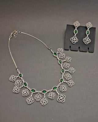 Zevarly Aarohi Silver Plated  Necklace Set 5