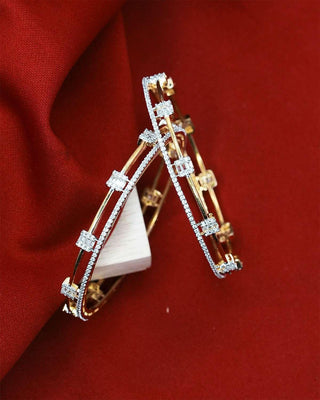 Zevarly Arushi Boutique Trendy AD Bangles Red Background Image