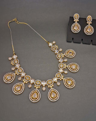 Zevarly Chitralekha CZ Necklace Set 1